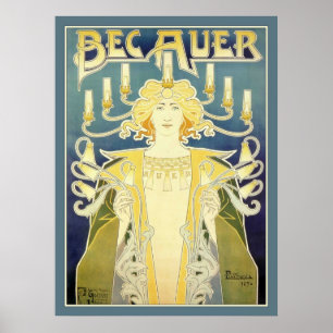 Poster Bec Auer (Bleu)