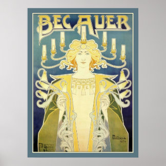 Poster Bec Auer (Bleu)