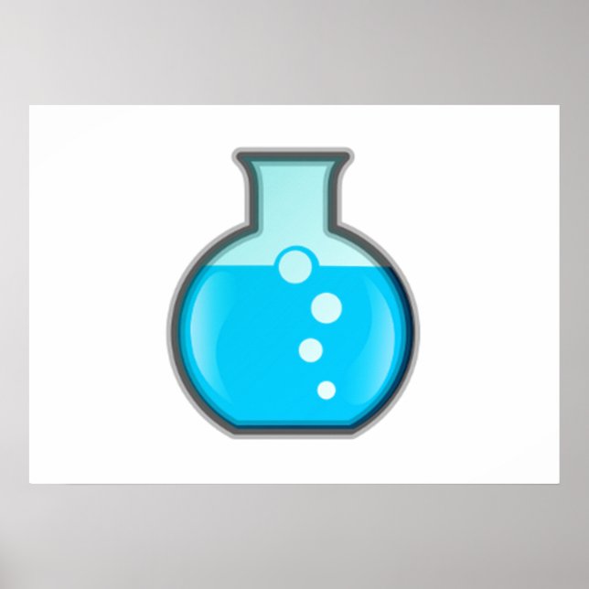 Poster Bécher de la science de la chimie (Devant)