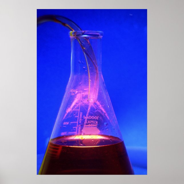 Poster Bécher et tube (Devant)