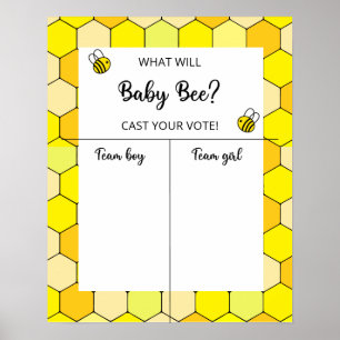 Poster Bee Genre révéler Garçon ou Girl chart