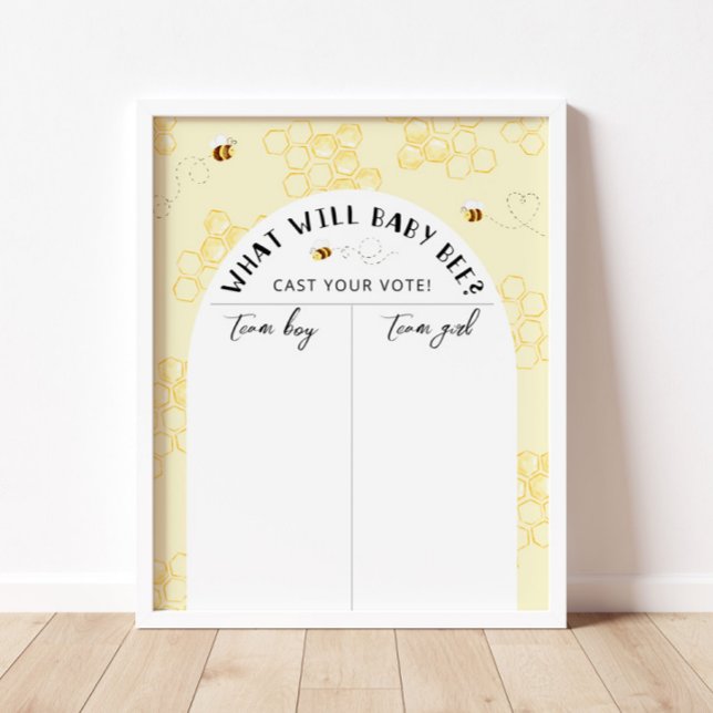 Poster Bee Genre révéler Garçon ou Girl chart (Créateur téléchargé)