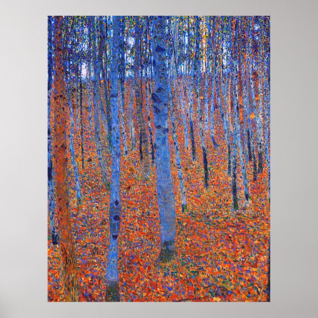 Poster Beech Grove de Gustav Klimt I célèbre peinture (Devant)