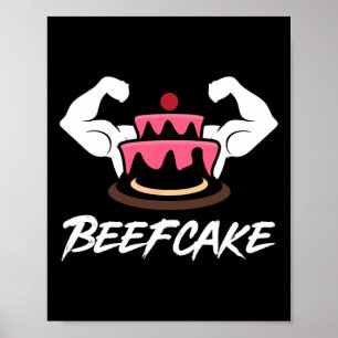 Poster Beefcake Gym Fitness Muscle Gâteau Poids Bod