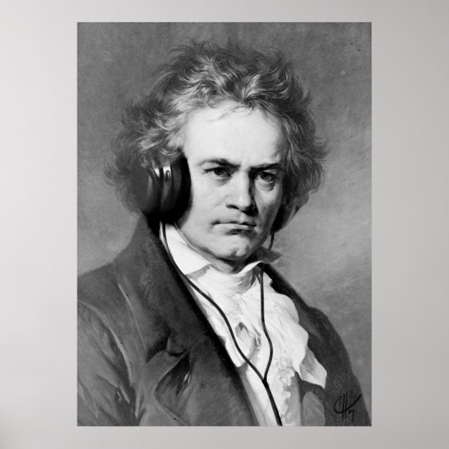 Poster Beethoven Rocks - Art Print (Devant)