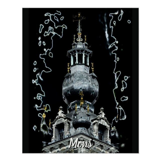 Poster Beffroi de Mons (Devant)