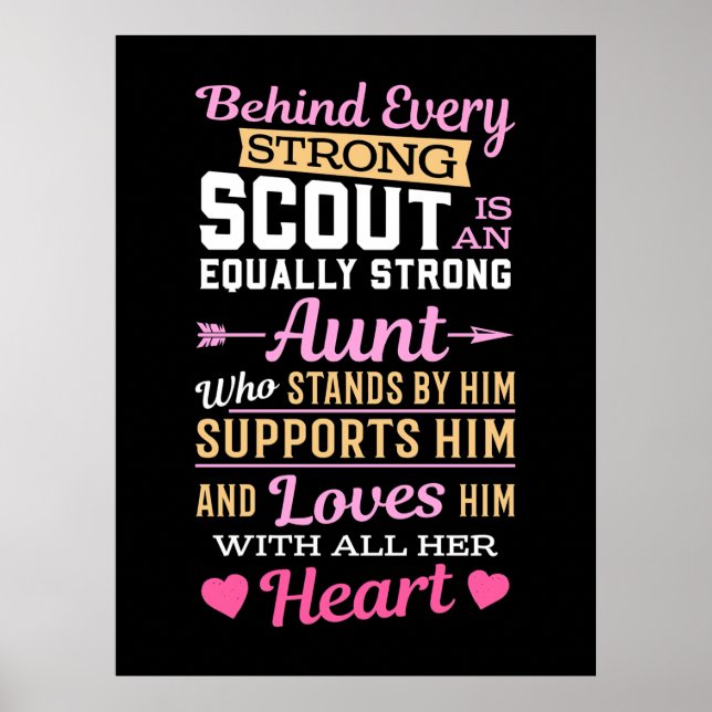 Poster Behind Scout Is A Strong Aunt (Devant)