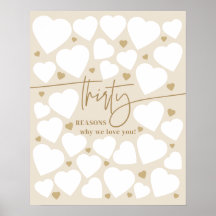 Beige 30 Raisons Nous Vous Aimons Coeurs Anniversa