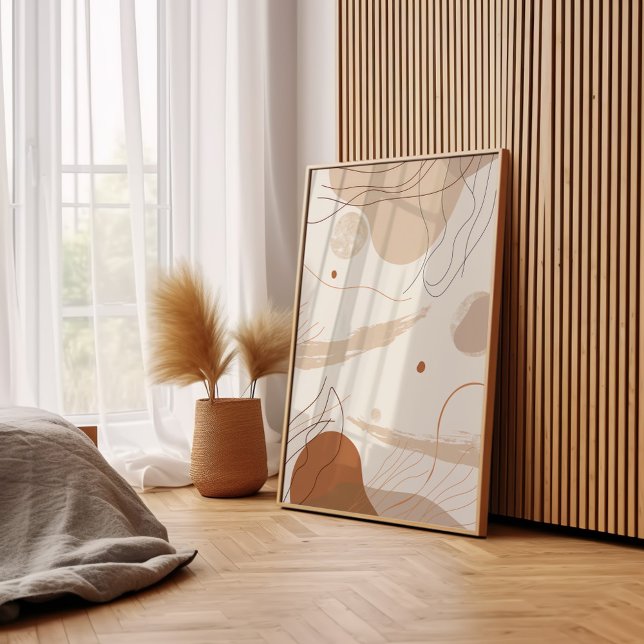 Poster Beige Abstrait bohème (Créateur téléchargé)