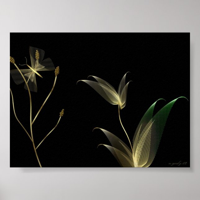 Poster Beige sur Noir (Devant)