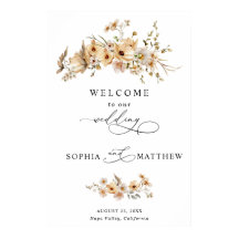 Beige Wild Flowers Wedding