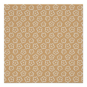 Poster Beige Y2K Bold Fleur sauvage vibrant Printemps Art