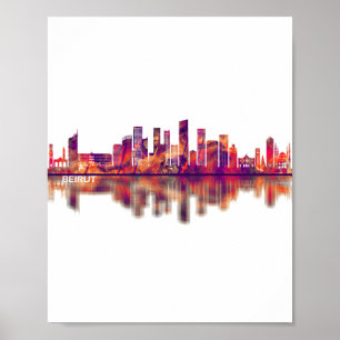 Poster Beirut Lebanon Skyline