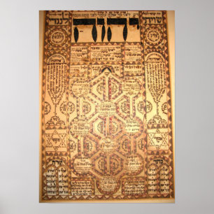 Poster Bel arbre antique d'affiche de la vie