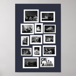 Poster Bélarus Minsk Grodno Vitebsk Brest Architecture