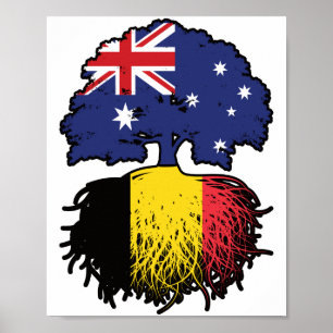 Poster Belgique Australie Australie Australie racine arbr