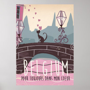 Poster Belgique pour toujours dans mon coeur