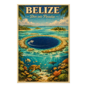 Poster BELIZE – Plongez dans le Paradis