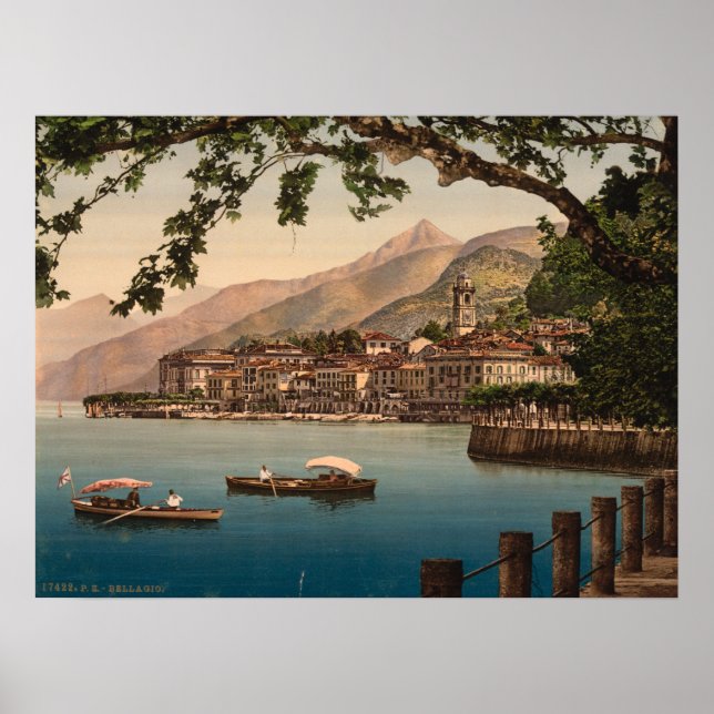 Poster Bellagio I, Lac de Côme, Lombardie, Italie (Devant)