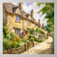 Belle aquarelle dans Cotswolds Travel