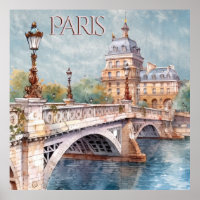Belle aquarelle de Paris Travel