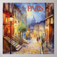 Belle aquarelle de Paris Travel