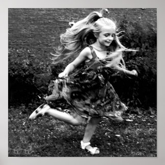Poster Belle Aquarelle Twirling Girl