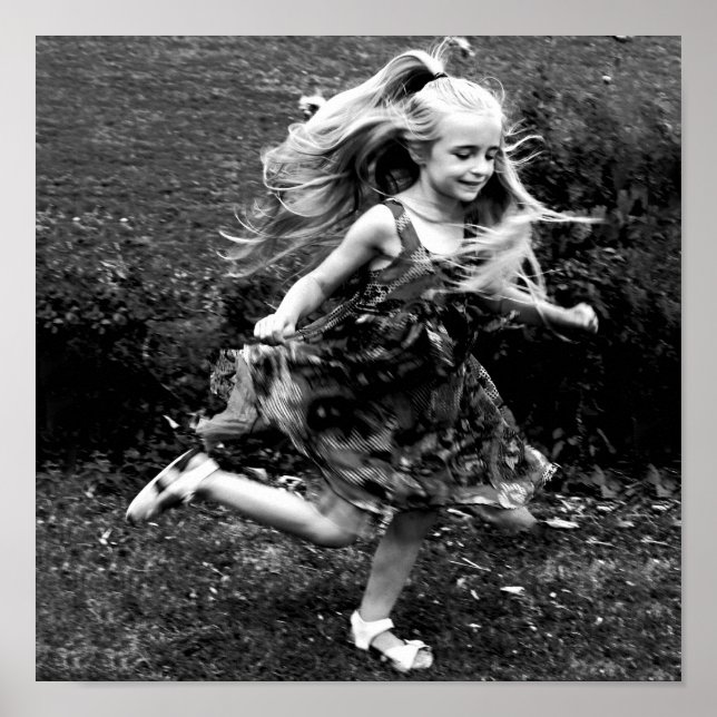 Poster Belle Aquarelle Twirling Girl (Devant)