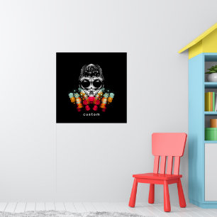 Poster Belle araignée automnale avec Casquette Dewdrop