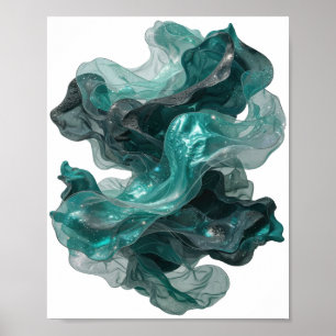 Poster Belle ART ABSTRAIT Argenté