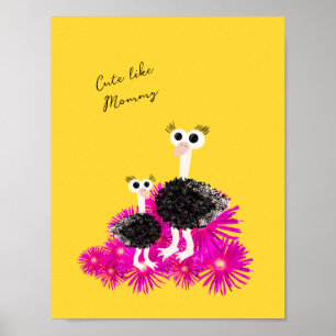 Poster Belle autruche