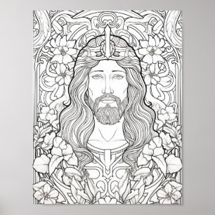 Poster Belle Bible Adulte Coloration Thématique