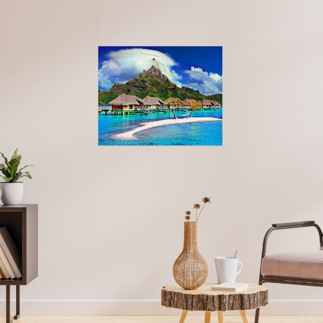 Poster Belle Bora Bora, Polynésie Française (Salon 3)