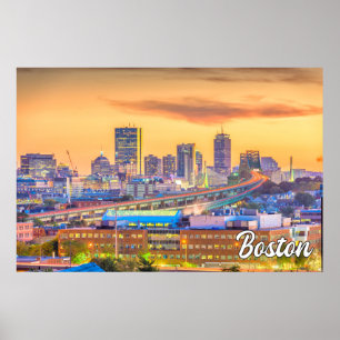 Poster Belle Boston, Massachusetts, États-Unis