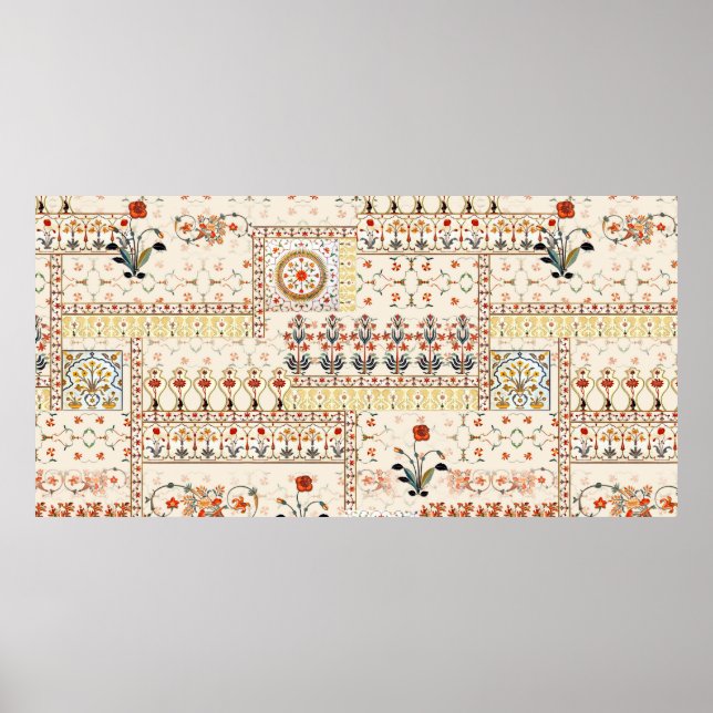 Poster Belle boughole florale sans parfum ethnique (Devant)