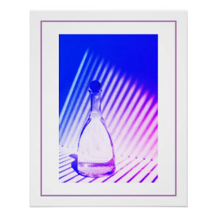 Poster Belle Bouteille Purple Bleu Ombre Couleurs
