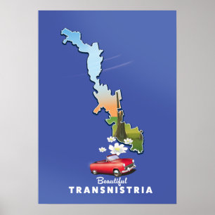 Poster Belle carte de la Transnistrie