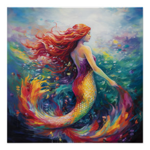 Poster Belle carte postale Mermaid