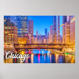 Poster Belle Chicago, Illinois, États-Unis