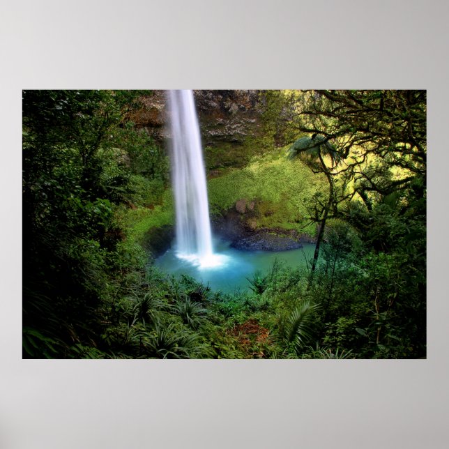 Poster Belle chute d'eau (Devant)