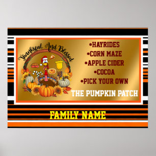 Poster Belle Collection d'automne populaire Thanksgiving