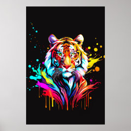 Poster Belle conception Abstraite de tigre