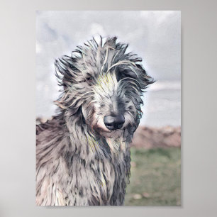 Poster Belle conception écossaise de Deerhound