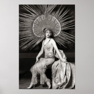 Poster Belle copie décorée vintage de danseur