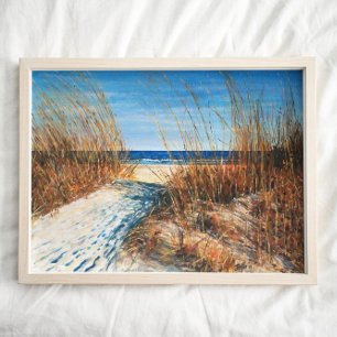 Poster Belle Dunes de sable Plage Beaux Art Imprimer