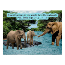 Belle Écriture Eléphante Luc 6:31