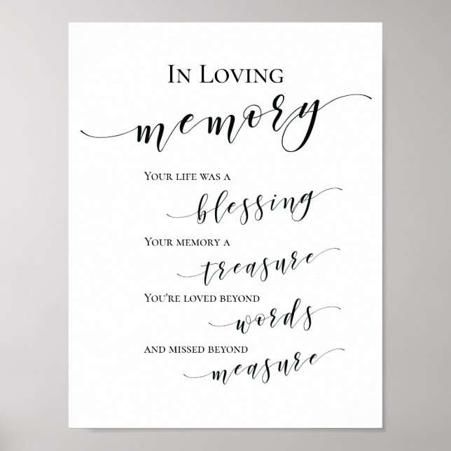 Poster Belle Elegant In Love Memory Signe (Devant)