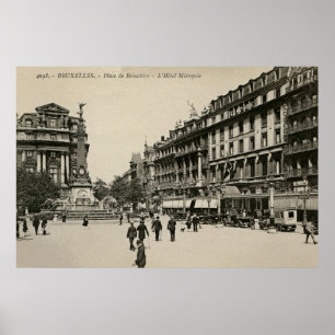 Poster Belle Epoque Bruxelles Place De Brouckere