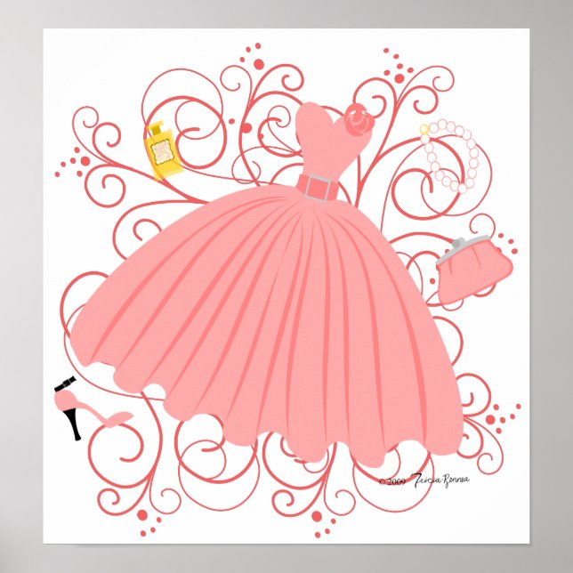 Poster Belle et belle robe (Devant)