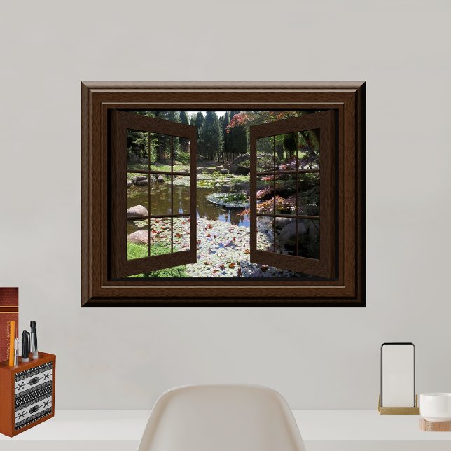 Poster Belle Fake Window Scène Lily Pond (Créateur téléchargé)